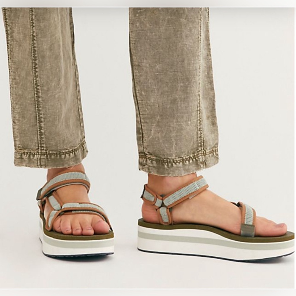 Teva Women's Sandals in Olive and White